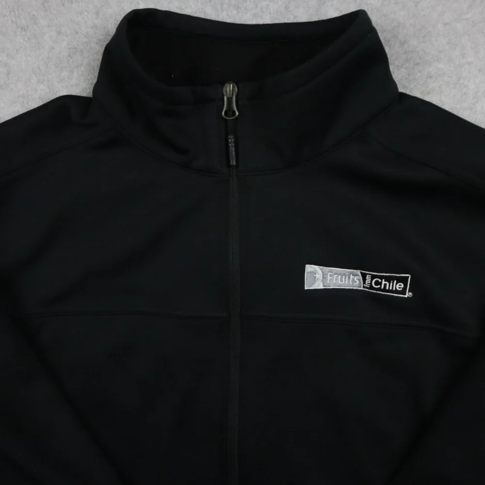 The North Face Jacket Mens Large Full Zip Mock Neck Activewear Black Long Sleeve